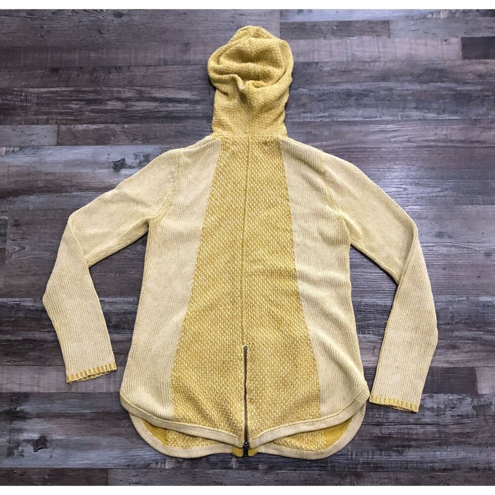 Anthropologie Sparrow Zip Up Hoodie Sweatshirt Yellow XS - Picture 3 of 6